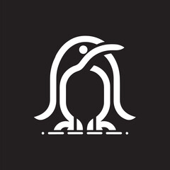 Penguin logo design template. Creative vector symbol of penguin
