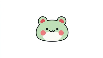 Fototapeta premium Cute cartoon frog illustration