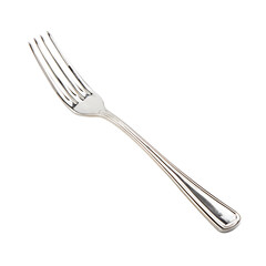 Classic silver fork polished finish isolated on white ideal for food styling restaurant branding culinary design elements dining concepts and elegant kitchen visuals