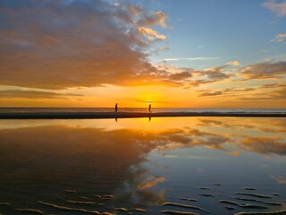 Sunrise on the beach in Hua Hin, Thailand