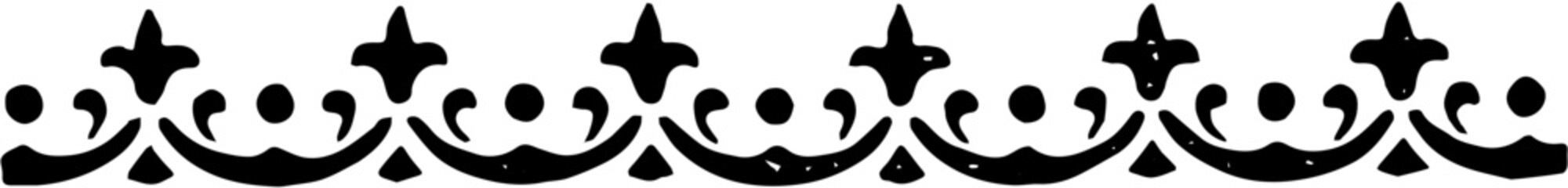 Bracelete concept silhouettes of batik ornament