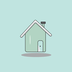 Minimal House Icon – Simple Home Illustration Vector