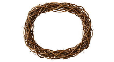 Rustic charm wreath ready for seasonal adornment, perfect for fall, winter, or spring decor, adding a touch of nature's elegance to any project