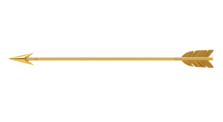 Stunning golden arrow, sharp and elegant design for branding, success, and direction. Perfect for targeting goals and achieving milestones with style.
