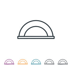 Fototapeta premium A minimalist line art icon of a protractor, symbolizing precise measurement and geometric principles, ideal for educational resources and modern design projects.