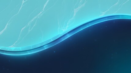 Abstract flowing wave of light in cool blue and dark navy tones