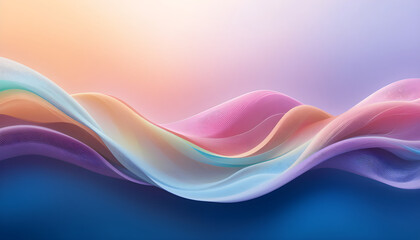 Colorful Abstract Wave Background with Gradient Flow of Pink, Purple, and Blue Light Lines Creating Modern Digital Art Design
