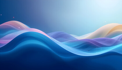 Colorful Abstract Wave Background with Gradient Flow of Pink, Purple, and Blue Light Lines Creating Modern Digital Art Design