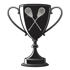 Celebrate lacrosse victory with this elegant trophy showcasing crossed sticks a symbol of championship achievement and athletic prowess