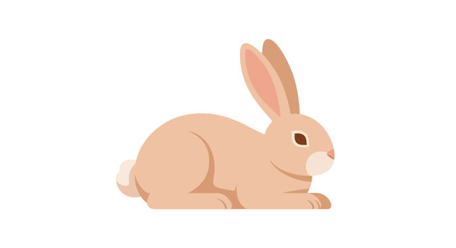 A charming cartoon bunny illustration, showcasing a delightful rabbit character with a gentle and endearing pose perfect for designs 90 characters