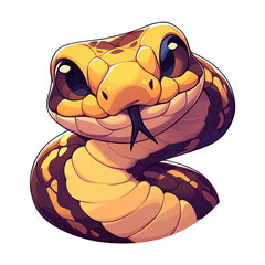Exotic cartoon yellow snake