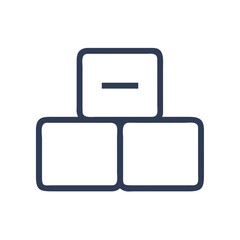 Obraz premium Block Icon on White Background Vector for Modern Design Projects