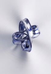 Captivating shiny twisted shape creation with smooth abstract texture