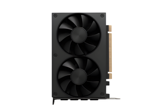 Flat Lay GPU Card on White Background for Minimal Tech Presentation