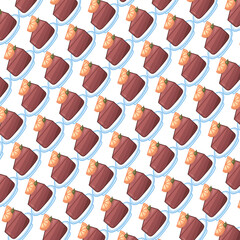 Fototapeta premium Cake pattern with orange slices 