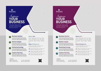  Corporate creative colorful business flyer template design set, abstract business flyer, vector template design or business poster template design Business Flyer Corporate Flyer Template .