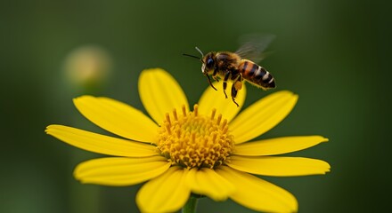 Honeybee on yellow flower