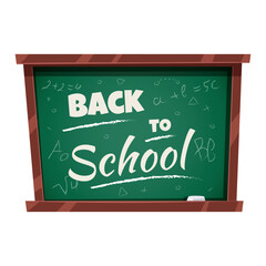 Obraz premium Vibrant green chalkboard with important academic season message for students