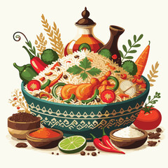 chicken, asian, dinner, spicy, basmati, food, cooked, cuisine, biryani, biriyani, arabic, healthy, dish, rice, background, indian food, indian, india, fresh, lunch, delicious, meal, masala, kabsa, fri