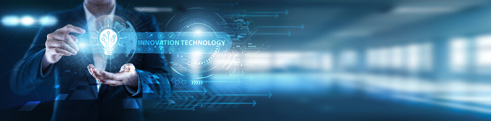 Innovation Technology strategist holding creative global industry, emerging solutions, research and...