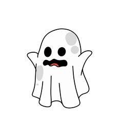 Playful Ghost Character Cartoon Design