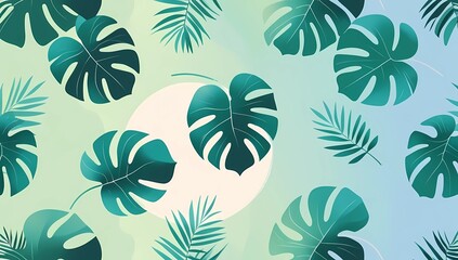 seamless pattern with leaves