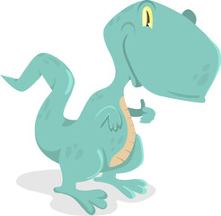 T-Rex dinosaur -cute cartoon illustration
