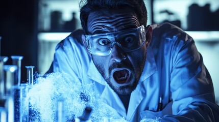 Astonished Scientist: A Breakthrough in the Lab