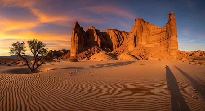 Sunset in Monument Valley