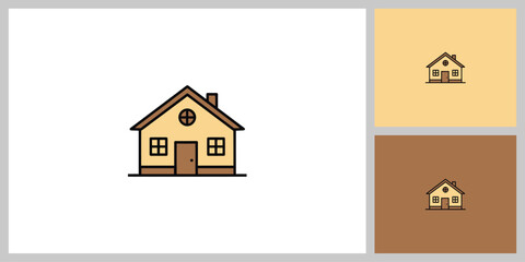 Flat Vector House Icon for Real Estate, Property, and Home Design