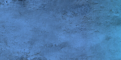 Textured blue wall with uneven paint strokes and darker patches, rough texture as an abstract texture background for template pages and banners.