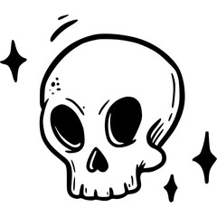 skull on black
