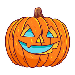 halloween pumpkin isolated on white