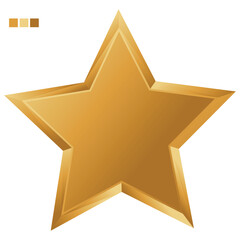 Gold star shape 3D