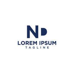 ND logo negative space design