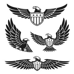 American Eagle Shields with Stars Set emblem