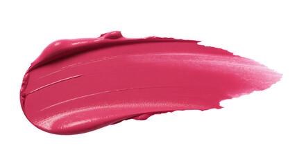 Bold pink lipstick smear, cosmetic swatch for beauty product ads