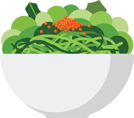 Japanese Wakame Seaweed Salad with Tobiko