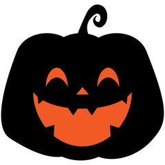 halloween pumpkin face silhouette illustration vector decoration 