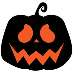 halloween pumpkin face silhouette illustration vector decoration 
