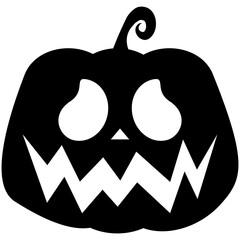 halloween pumpkin face silhouette illustration vector decoration 