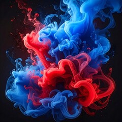 Colorful Ink Mixing Abstract Art.