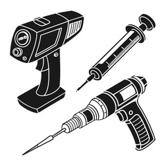 Medical and Industrial Tool Silhouettes instrument