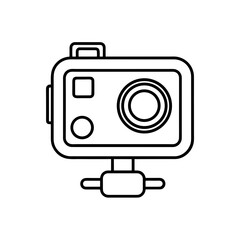 action cam icon isolated on white