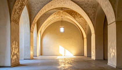 Obraz premium Sunlit Archway in Historic Building