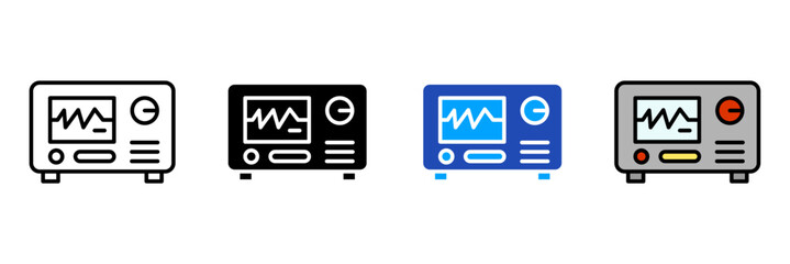  electronic components Icon Set Multiple Style Collection. Power Supply, Circuit Board, Microcontroller, Resistor, Capacitor, Diode, Transistor, Sensor, Relay, Transformer, Motor, Generator, Battery, 