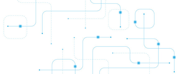 Abstract futuristic technology background. Technology background with crossed lines and dots.