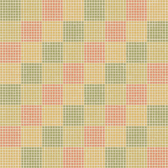 squares from hand drawn pixels. vector seamless pattern. autumn color repetitive background. modern decorative art. geometric fabric swatch. continuous design template for textile, home decor