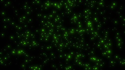 Particles coming from the front. Particle colorful 4k illustration black background.