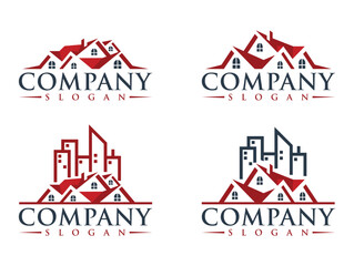 Fototapeta premium set of real estate logo design and templates